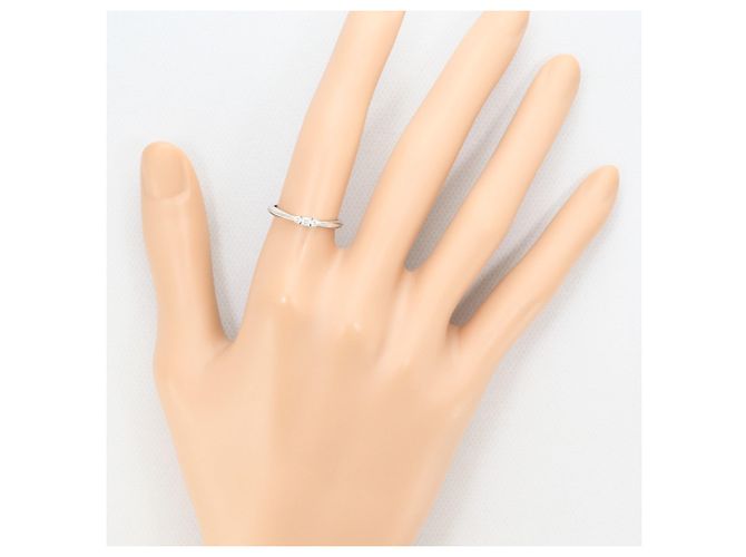 Autre Marque Platin-Ring mit rosa Turmalin und Diamant Pink - Ansicht 6