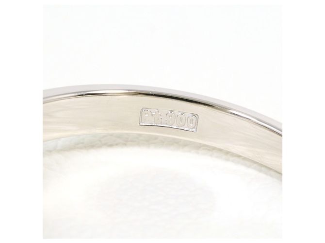 Autre Marque Platinring mit Diamant und Saphir - Ansicht 4