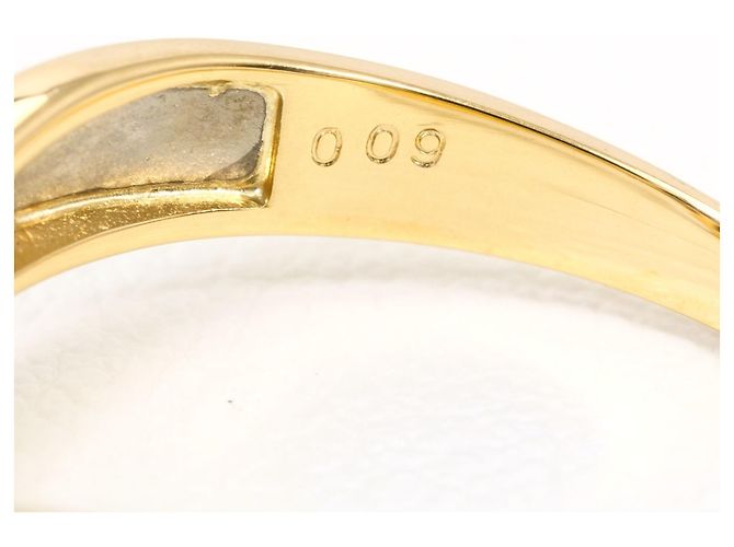 Autre Marque Ring aus Platin und Gelbgold mit Diamant Golden - Ansicht 4
