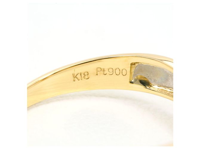 Autre Marque Ring aus Platin und Gelbgold mit Diamant Golden - Ansicht 5