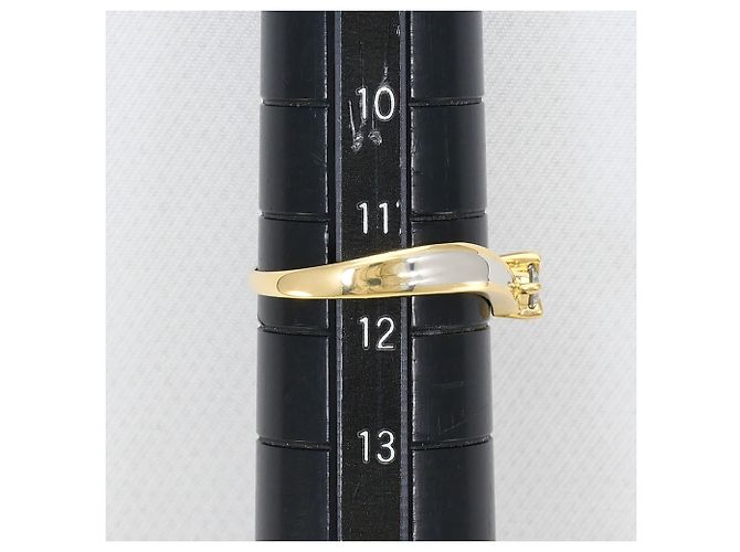 Autre Marque Ring aus Platin und Gelbgold mit Diamant Golden - Ansicht 7