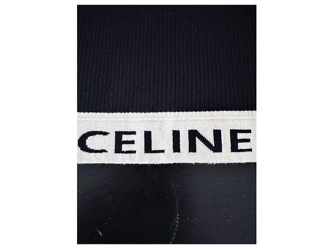 Céline Canotta in Cotone con Logo - Nero - vista 10