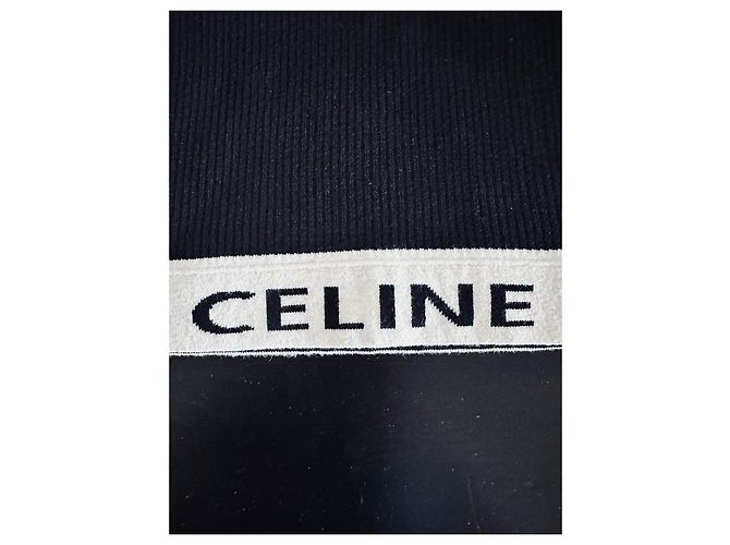 Céline Canotta in Cotone con Logo - Nero - vista 3