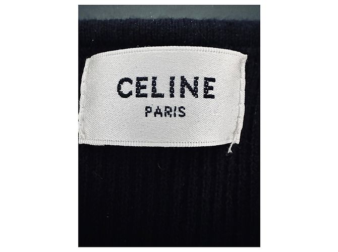 Céline Canotta in Cotone con Logo - Nero - vista 4