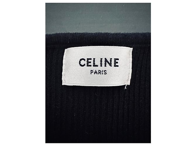 Céline Canotta in Cotone con Logo - Nero - vista 6
