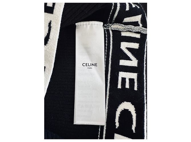 Céline Canotta in Cotone con Logo - Nero - vista 9