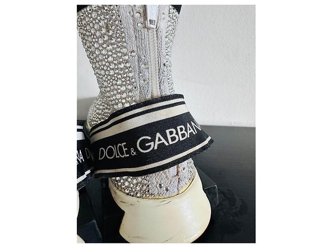 Dolce & Gabbana Strass-Sneaker Silber Schwarz - Ansicht 13