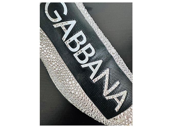 Dolce & Gabbana Strass-Sneaker Silber Schwarz - Ansicht 16