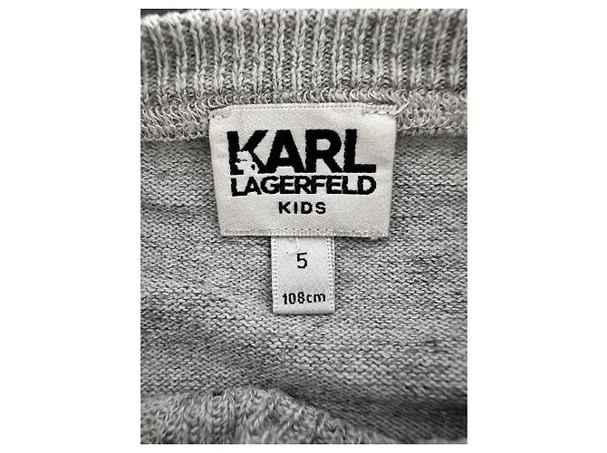 Karl Lagerfeld Paris Sweatshirt grau aus Baumwolle - Ansicht 6
