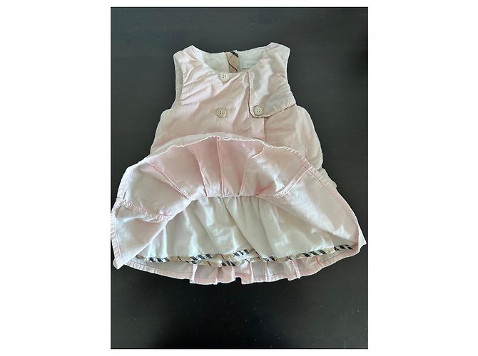 Burberry Mädchen Kleid aus rosa Cord Pink - Ansicht 4