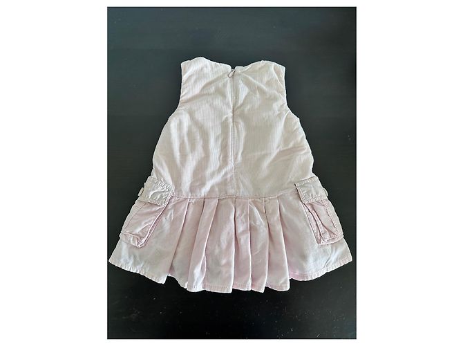 Burberry Mädchen Kleid aus rosa Cord Pink - Ansicht 7