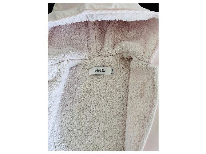Baby Dior rosa Babyjacke aus Baumwolle mit Kapuze - Ansicht 12