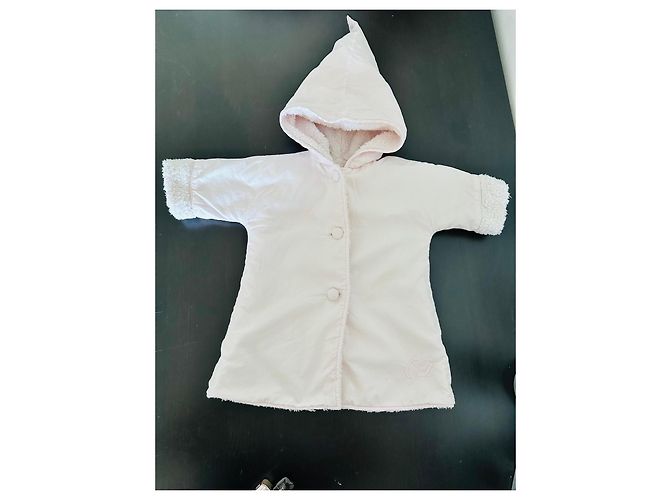 Baby Dior rosa Babyjacke aus Baumwolle mit Kapuze - Ansicht 3