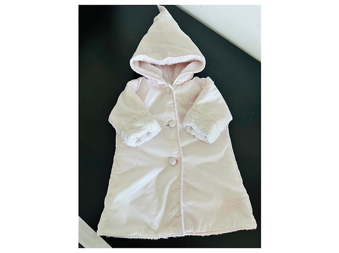 Baby Dior rosa Babyjacke aus Baumwolle mit Kapuze - Ansicht 5