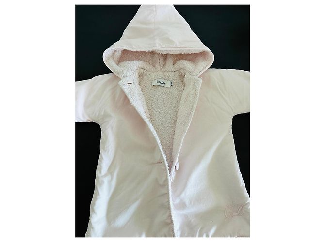 Baby Dior rosa Babyjacke aus Baumwolle mit Kapuze - Ansicht 8