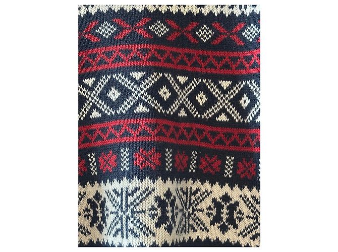 Polo Ralph Lauren Fair Isle Jacquard-Strickpullover Weiß Rot Dunkelblau - Ansicht 2
