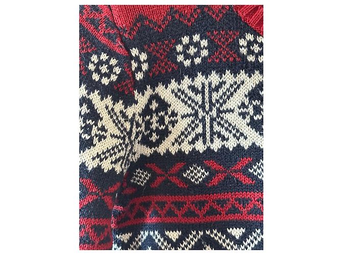 Polo Ralph Lauren Fair Isle Jacquard-Strickpullover Weiß Rot Dunkelblau - Ansicht 3