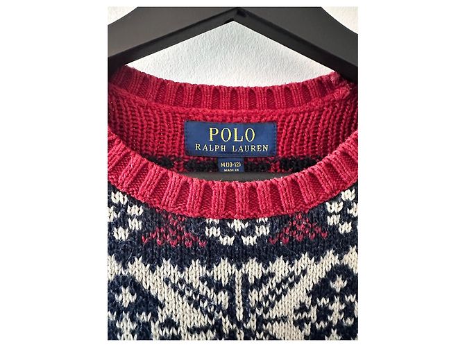 Polo Ralph Lauren Fair Isle Jacquard-Strickpullover Weiß Rot Dunkelblau - Ansicht 4
