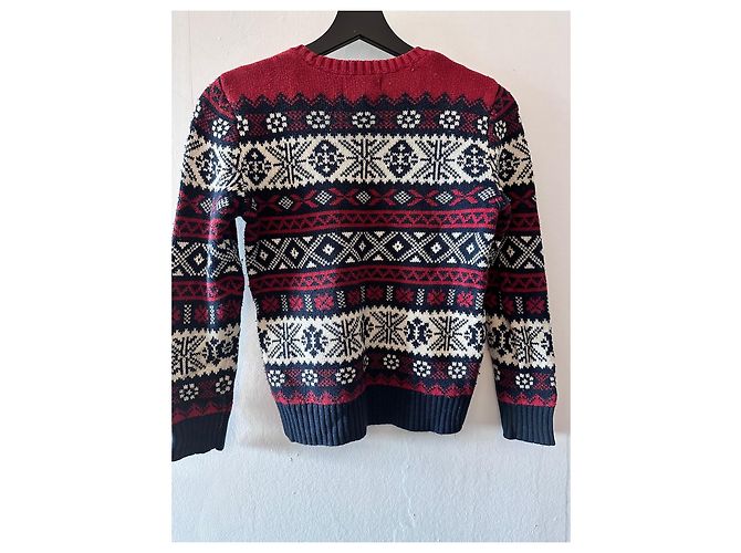 Polo Ralph Lauren Fair Isle Jacquard-Strickpullover Weiß Rot Dunkelblau - Ansicht 6