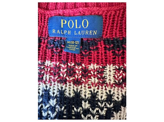 Polo Ralph Lauren Fair Isle Jacquard-Strickpullover Weiß Rot Dunkelblau - Ansicht 7