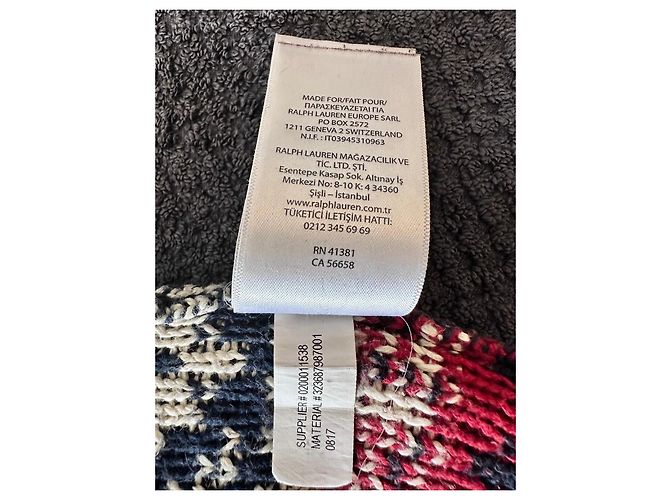 Polo Ralph Lauren Fair Isle Jacquard-Strickpullover Weiß Rot Dunkelblau - Ansicht 8