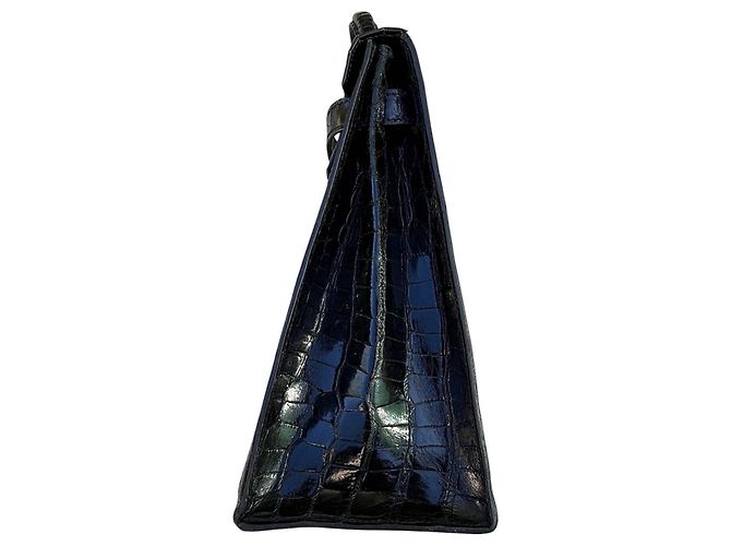 Borsa Hermès Kelly in pelle di alligatore nero - vista 10