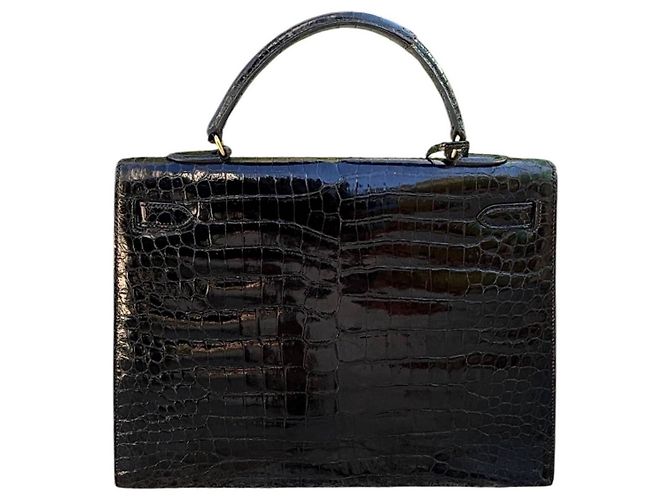 Borsa Hermès Kelly in pelle di alligatore nero - vista 11