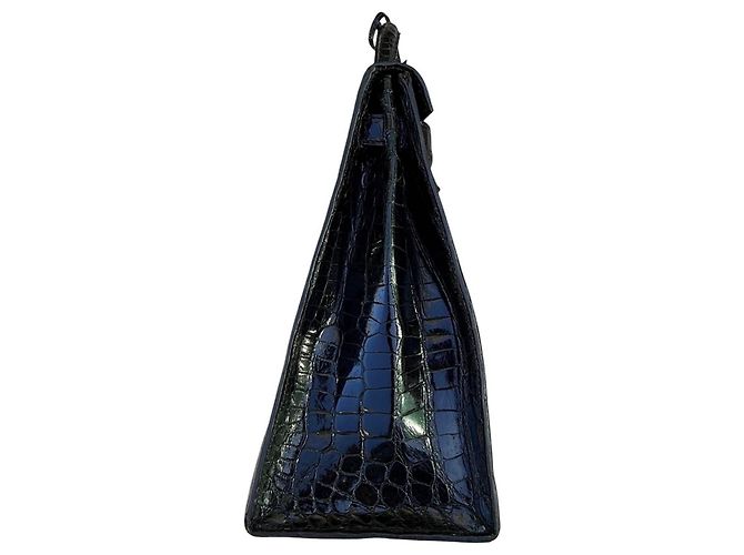 Borsa Hermès Kelly in pelle di alligatore nero - vista 12