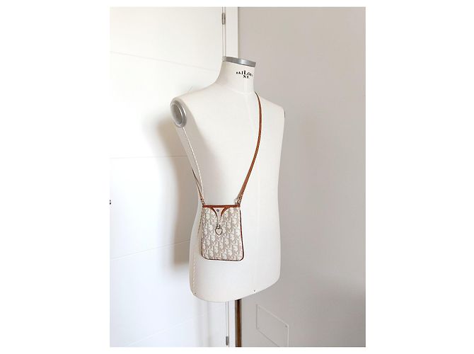 Christian Dior Borsa a Tracolla Monogram Marrone Beige - vista 10
