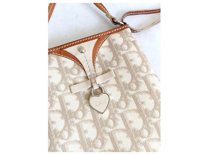 Christian Dior Borsa a Tracolla Monogram Marrone Beige - vista 2