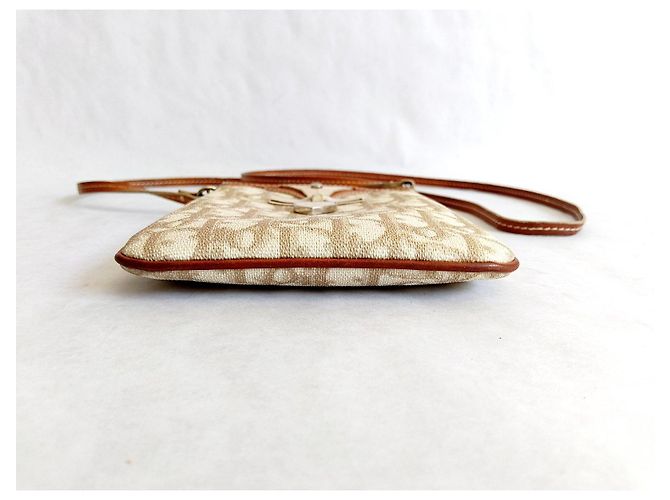 Christian Dior Borsa a Tracolla Monogram Marrone Beige - vista 4