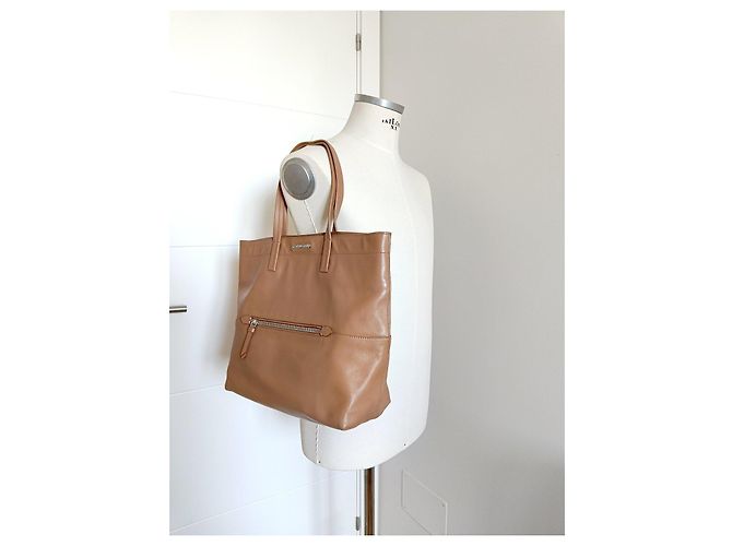 Borsa Tote Miu Miu in pelle marrone - vista 14
