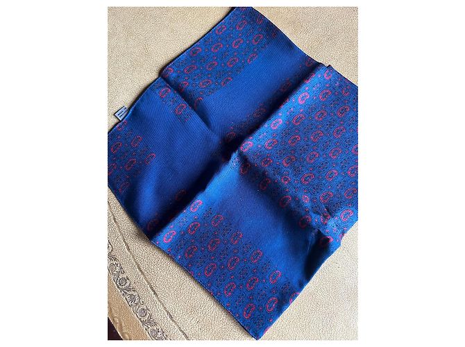 Autre Marque Set di Papillon e Pochette in Seta Hilditch & Key e Guy Apard Nero Blu Multicolore Verde oliva Prugna - vista 13
