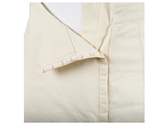 Falda midi de cuero crema Miu Miu Amarillo Marrón claro - vista 5