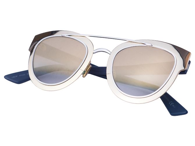 Occhiali da sole Dior DiorChromic cat-eye blu metallo - vista 3