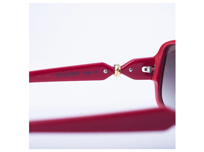 Gafas de sol Cartier Trinity Audrey 440 Red Acetate Roja - vista 5