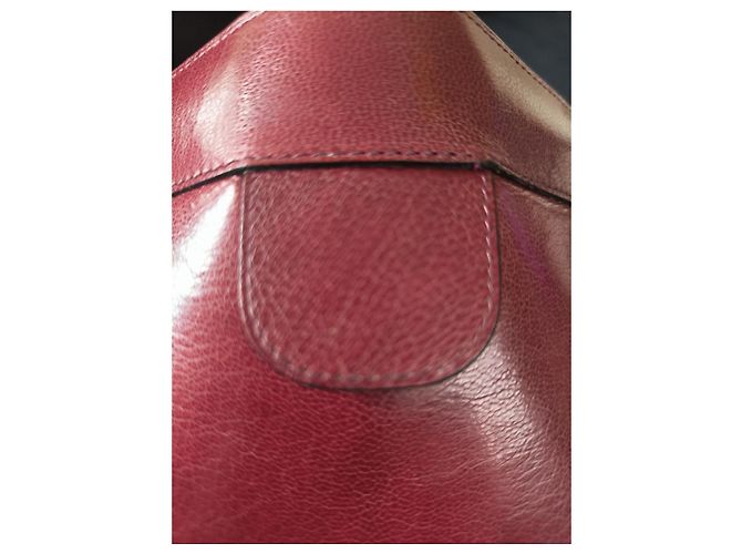 Clutch Chanel in pelle bordeaux Bordò - vista 14