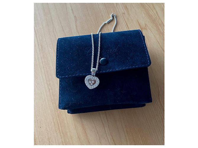 Collar Chopard Happy Diamonds Corazón en oro blanco 750 Plata - vista 2