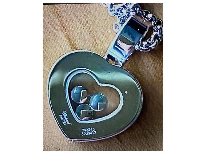 Collar Chopard Happy Diamonds Corazón en oro blanco 750 Plata - vista 4