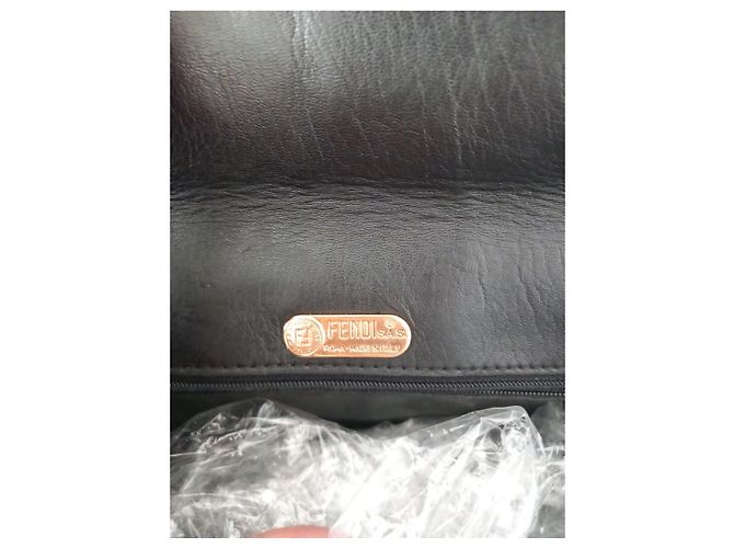 Fendi Borsa a Tracolla in Pelle Intrecciata Nera Nero - vista 4