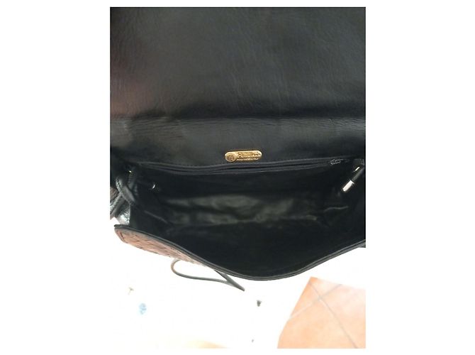 Fendi Borsa a Tracolla in Pelle Intrecciata Nera Nero - vista 5