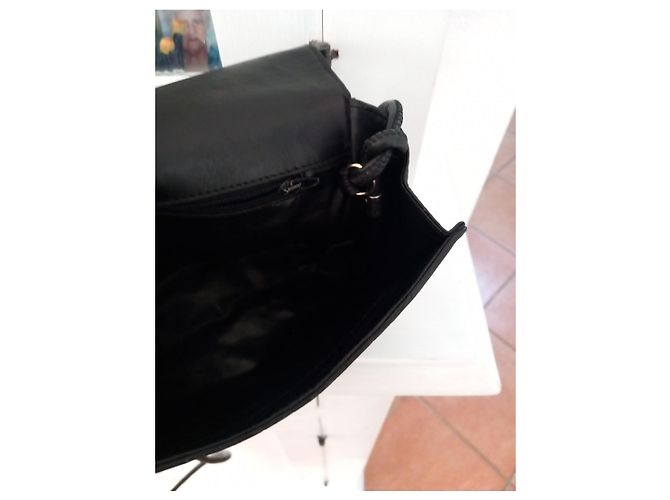 Fendi Borsa a Tracolla in Pelle Intrecciata Nera Nero - vista 7