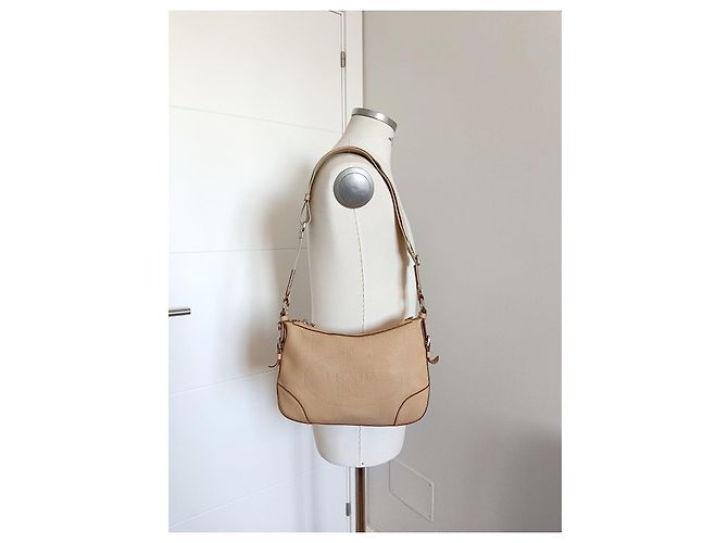 Prada Borsa a Tracolla in Pelle Beige - vista 15
