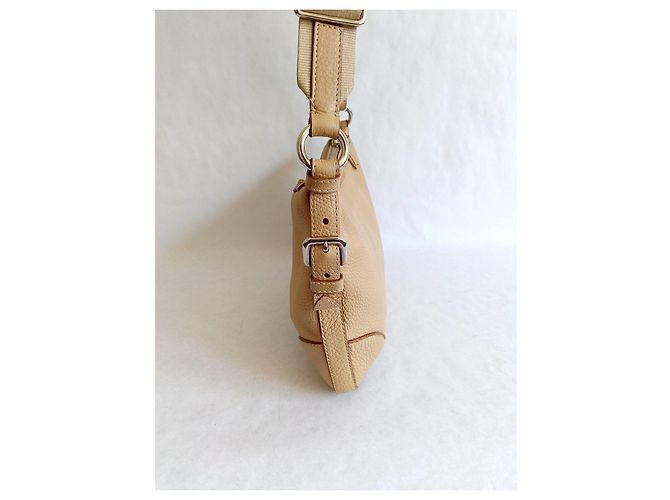 Prada Borsa a Tracolla in Pelle Beige - vista 2