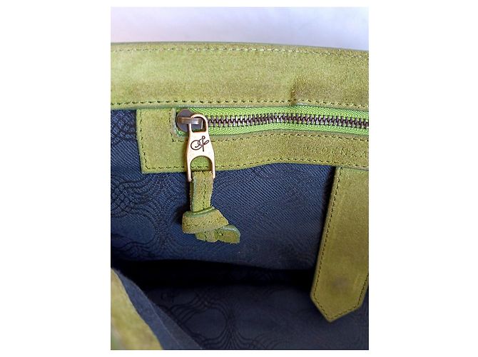 Proenza Schouler PS1 Medium Borsa in Scamosciato Verde - vista 11