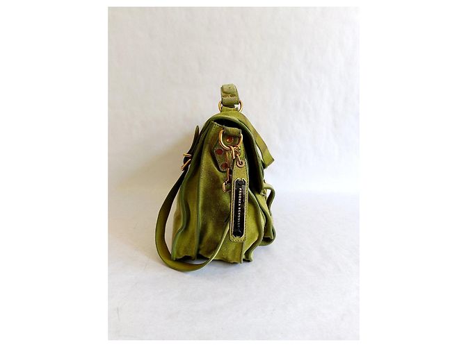 Proenza Schouler PS1 Medium Borsa in Scamosciato Verde - vista 4
