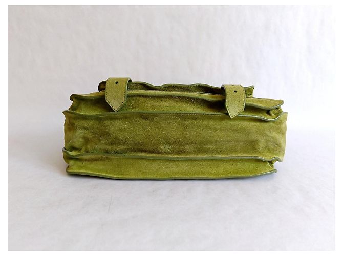 Proenza Schouler PS1 Medium Borsa in Scamosciato Verde - vista 6