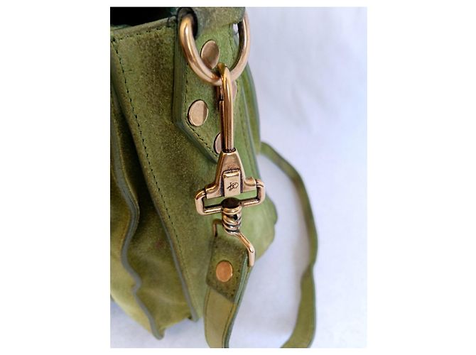 Proenza Schouler PS1 Medium Borsa in Scamosciato Verde - vista 9