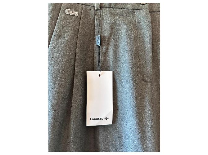 Lacoste weite graue Wollhose - Ansicht 2