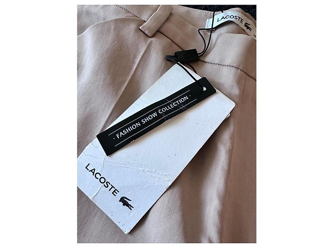 Pantalones Lacoste de algodón beige - Colección Fashion Show - vista 10